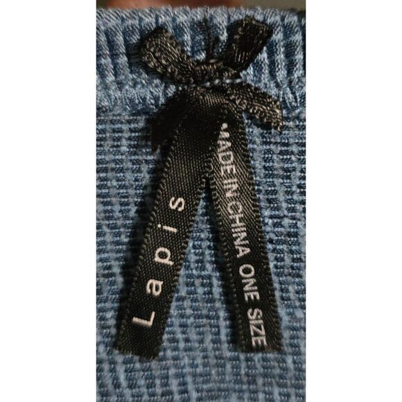 Strapless Blue Floral Embroidered Summer Dress With Smocked Bodice & Ruffled Ski - Picture 8 of 10